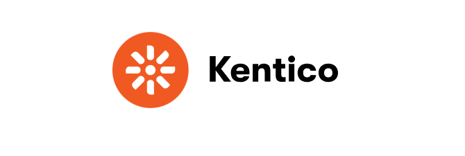 Kentico Logo weiß gepolstert